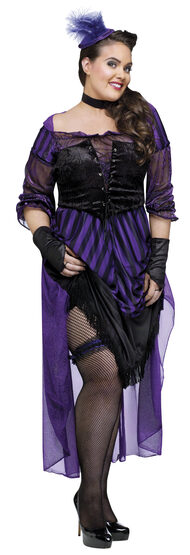 Lady Maverick Western Saloon Girl Plus Size Costume