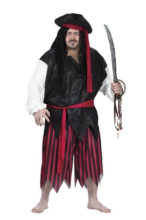 Mens Plundering Caribbean Pirate Plus Size Costume