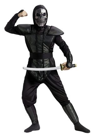 Boys Skull Ninja Master Kids Costume