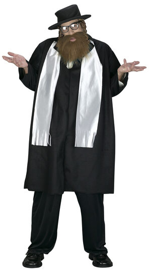 Mens Funny Rabbi Plus Size Costume