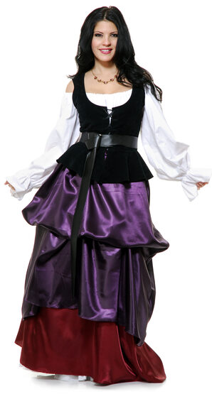 Renaissance Purple Country Wench Adult Costume