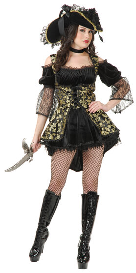 Sexy Black Pearl Pirate Queen Costume