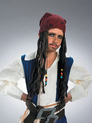 Kids Jack Sparrow Pirate Wig and Headband
