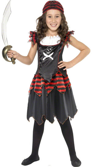 Girls Gothic Pirate Kids Costume