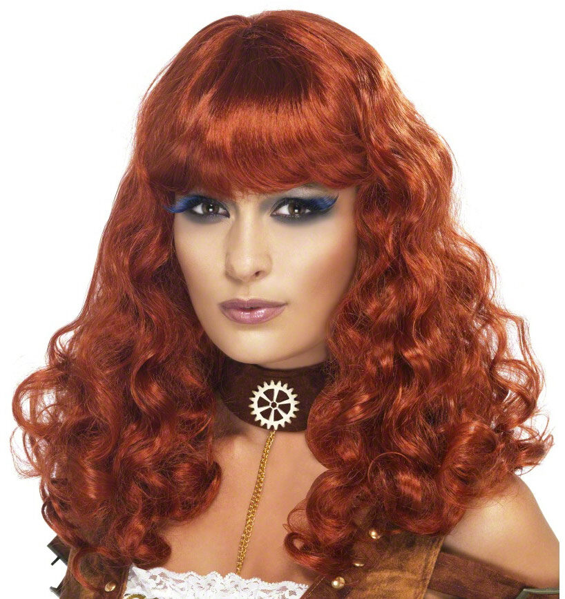 Steampunk Auburn Red Wig Mr. Costumes