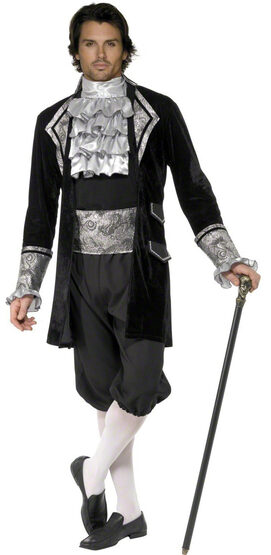 Mens French Baroque Vampire Adult Costume