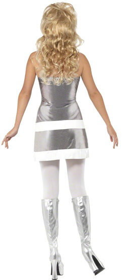 Sexy 1960s Silver Space Retro Robot Costume