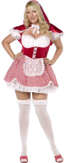 Gingham Red Riding Hood Plus Size Costume