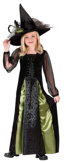 Kids Maiden Gothic Witch Costume