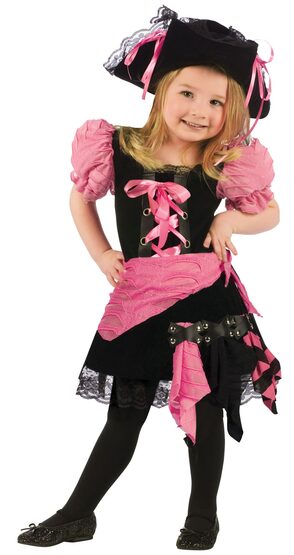 Girls Pink Punk Toddler Pirate Costume