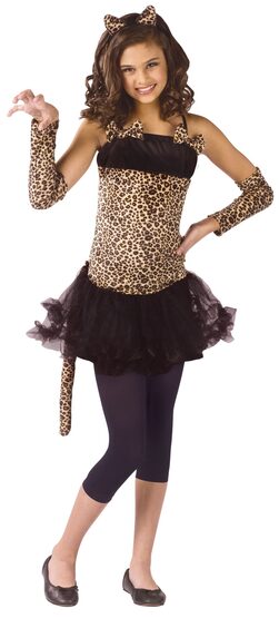 Girls Wild Cat Kids Costume