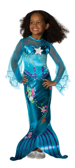 Blue Magical Mermaid Kids Costume