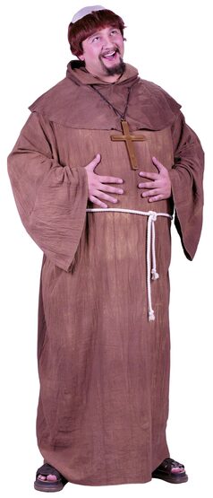 Mens Medieval Monk Plus Size Costume