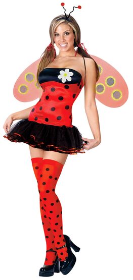Womens Adult Leggy Ladybug Costume