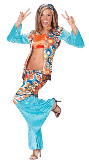 Womens Adult 60s Chic Hippie Costume