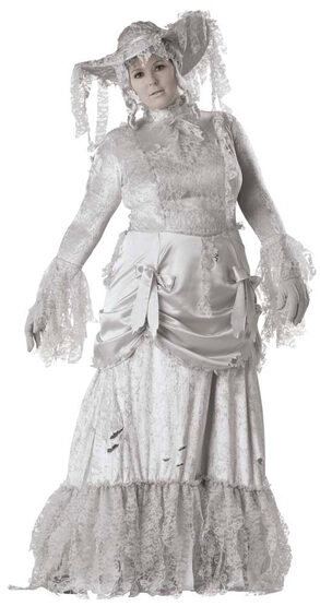 Womens Ghostly Lady Plus Size Costume
