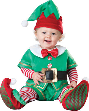 Santas Lil' Elf Christmas Baby Costume