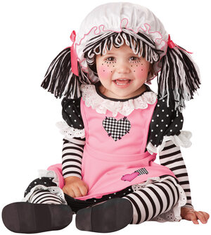 Pretty Pink Rag Doll Baby Costume