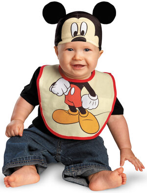 Disney Mickey Mouse Bib and Hat Baby Costume