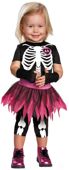 Punkie Bones Skeleton Kids Costume