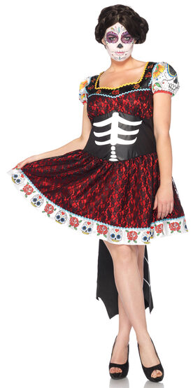 Darling Skeleton Dia de los Muertos Plus Size Costume