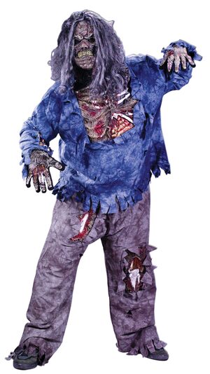 3D Wounded Zombie Plus Size Costume