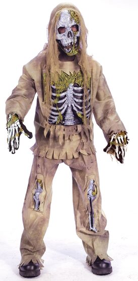 Rotting Skeleton Zombie Kids Costume