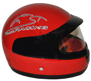 Red Racecar Driver Helmet