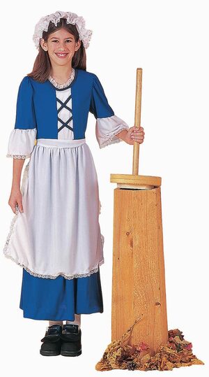 Historical Colonial Girl Kids Costume