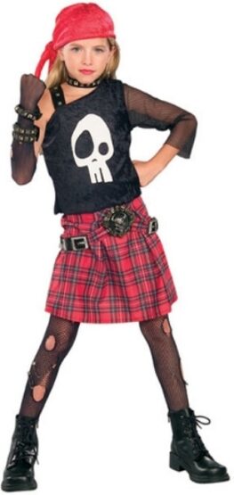 Punk Skull Diva Kids Costume