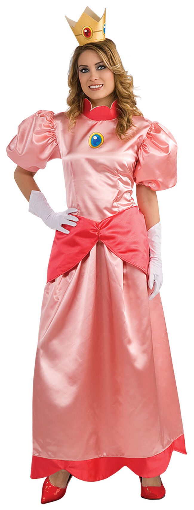 Super Mario Brothers Deluxe Adult Princess Peach Costume Mr. Costumes