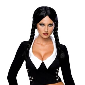 Deluxe Wednesday Gothic Adult Wig