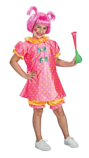 Girls Baby Doll Clown Kids Costume