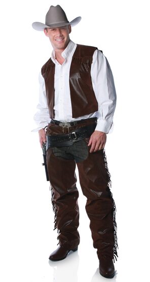 Adult Mens Cowboy Chaps Costume