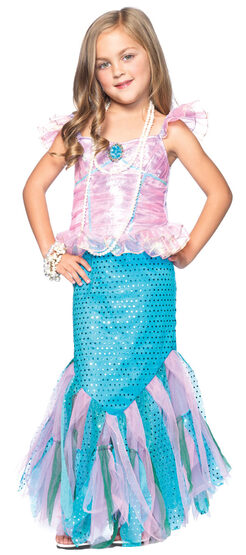 Girls Magical Mermaid Kids Costume