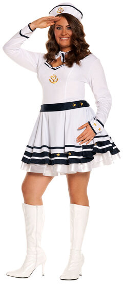 Anchors Away Sailor Girl Plus Size Costume
