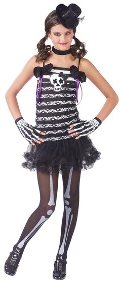 Girls Skeleton Sweetie Kids Costume
