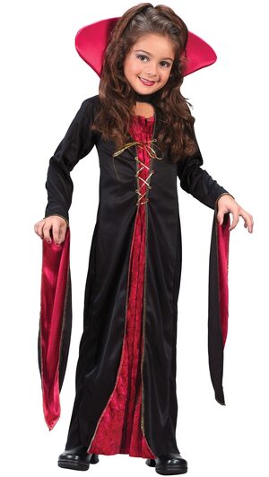 Kids Gothic Victorian Vampiress Costume