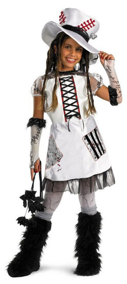 Monster Bride White Gothic Kids Costume