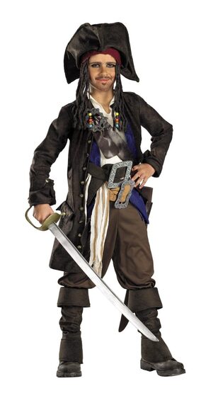 Captain Jack Sparrow Prestige Pirates of the Caribbean Kids Costume