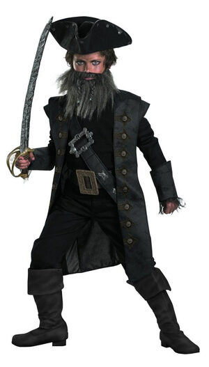 Black Beard Pirates of the Caribbean Kids Costume