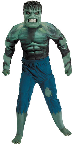Hulk Muscle Chest Deluxe Kids Costume