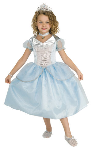 Kids Sparkle Disney Cinderella Princess Costume