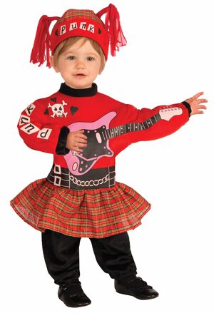 Girls Punk Rockstar Baby Costume