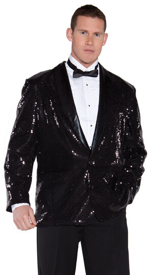 Black Sequin Formal Jacket Adult Costume