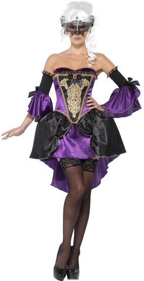 Sexy Midnight Baroque Masquerade Gothic Costume