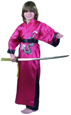 Red Dragon Master Ninja Kids Costume