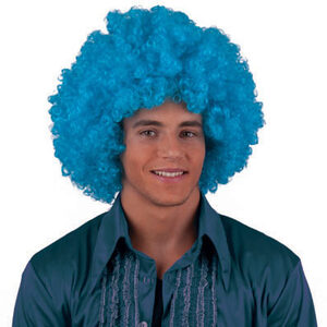 60s Blue Afro Wig