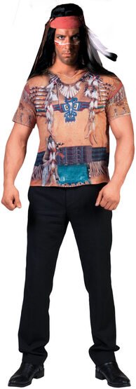 3D Native American Indian Shirt Adult Costume
