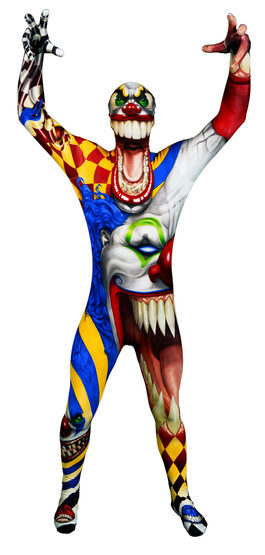 Scary Clown Morphsuit Kids Costume
